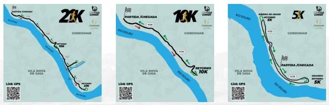 Generali Tranquilidade Half Marathon D`Ouro Run Gondomar Routenkarte