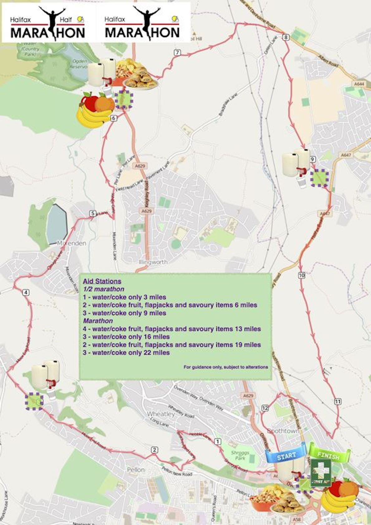 Halifax Marathon & Half Marathon Routenkarte