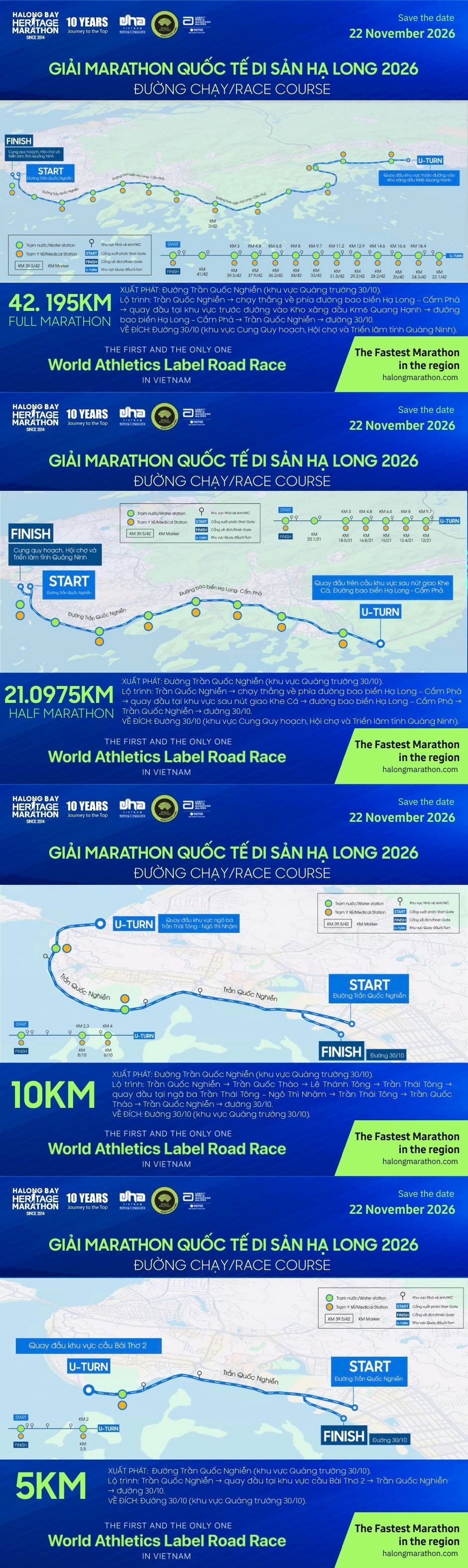 Halong Bay Heritage Marathon Route Map