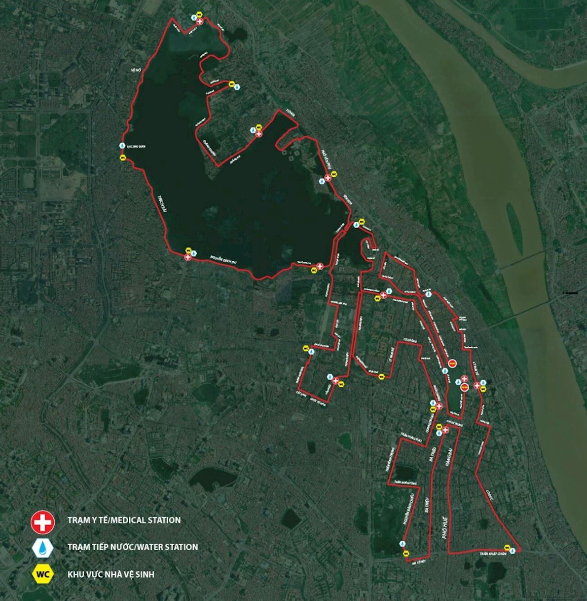 VPBANK Hanoi Marathon  MAPA DEL RECORRIDO DE