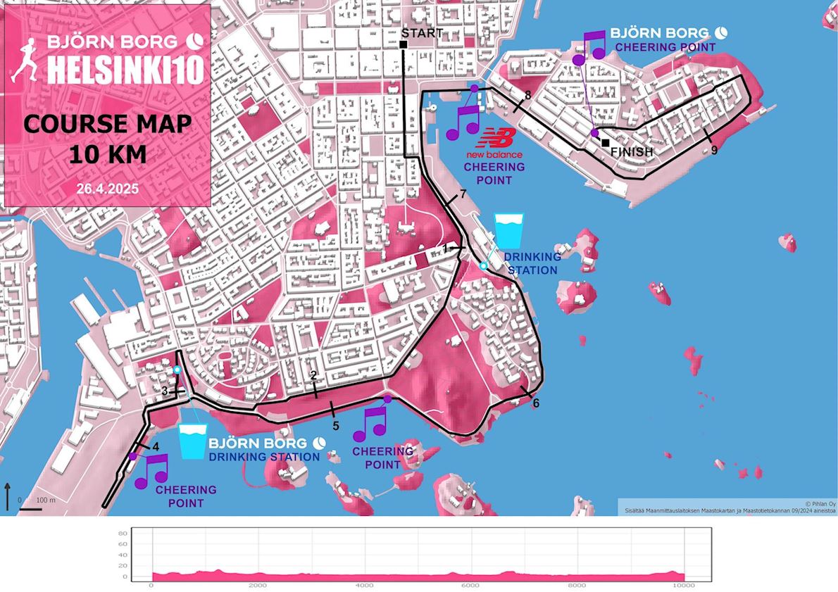 BMW Helsinki10 Mappa del percorso