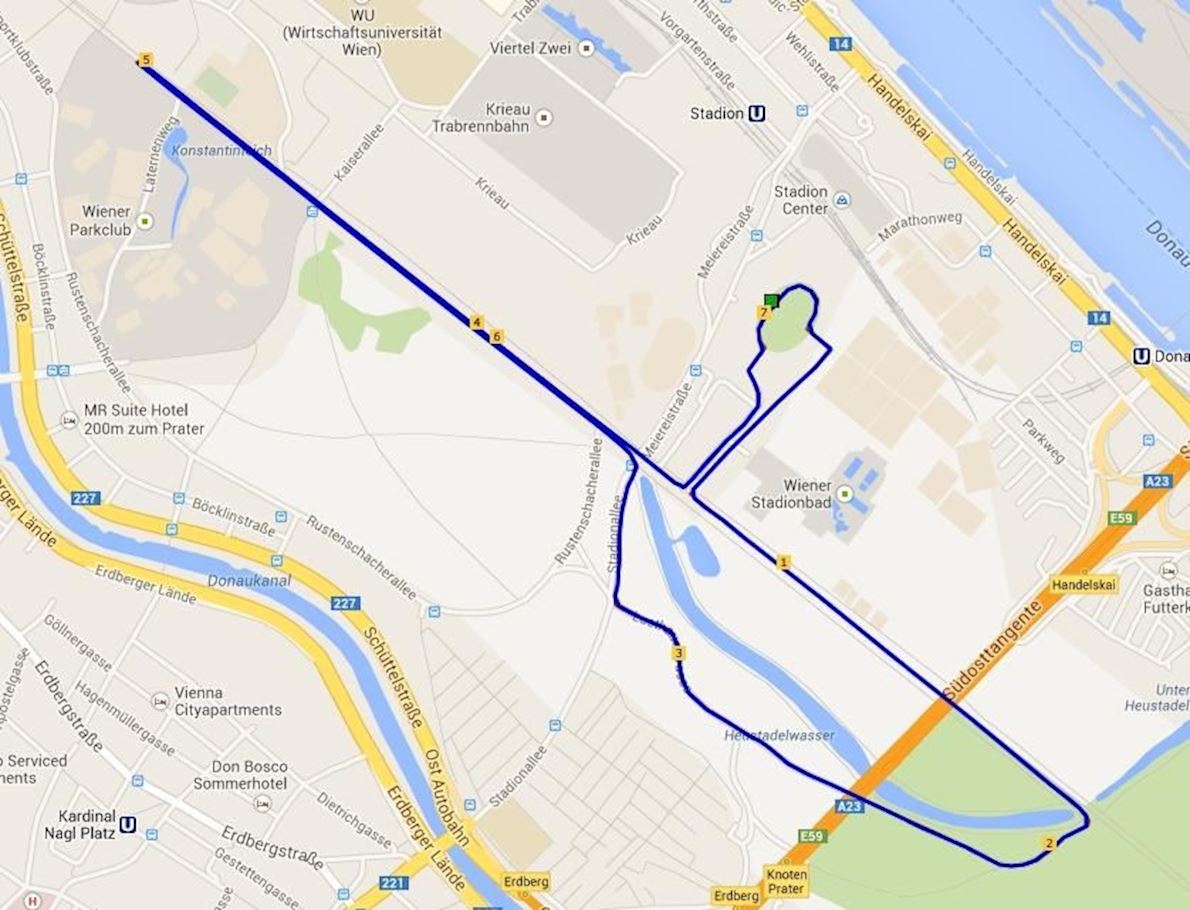 Herbstmarathon des LCC-Wien Route Map