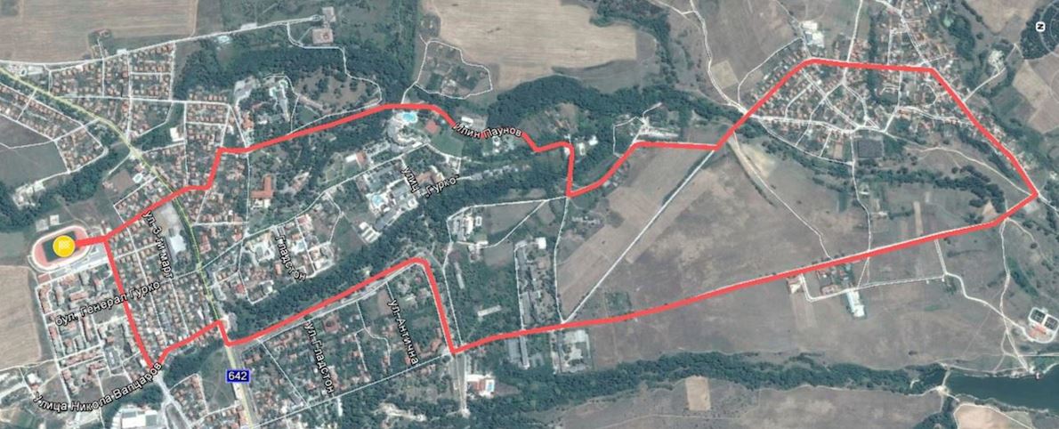 Hisarya Run Mappa del percorso