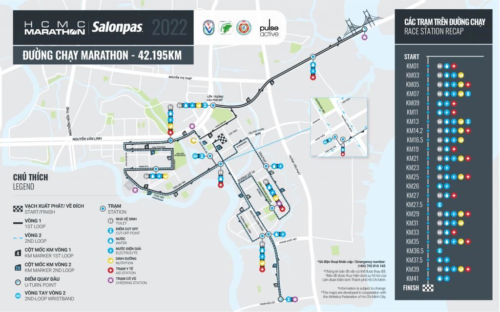 Salonpas Ho Chi Minh City Marathon Route Map