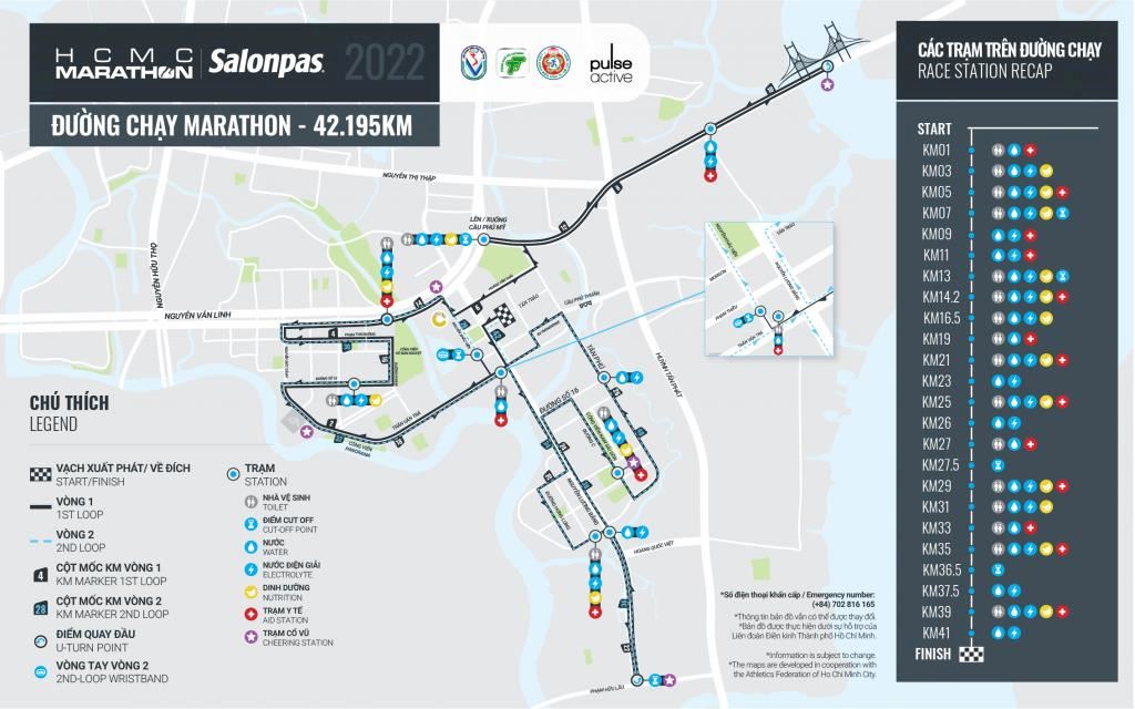 Ho Chi Minh City Marathon MAPA DEL RECORRIDO DE