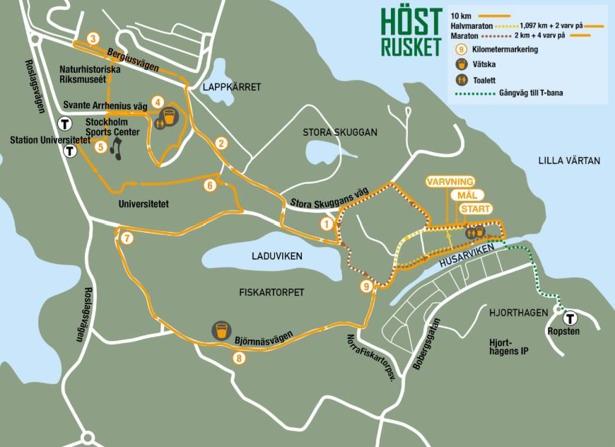 Höstrusket Routenkarte