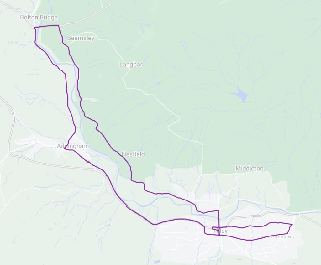 Ilkley Half Marathon Mappa del percorso