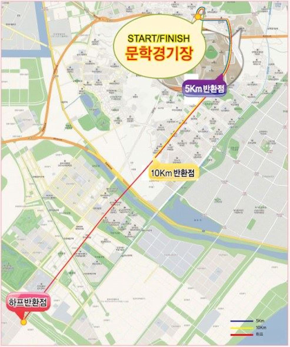 Incheon International Half Marathon MAPA DEL RECORRIDO DE