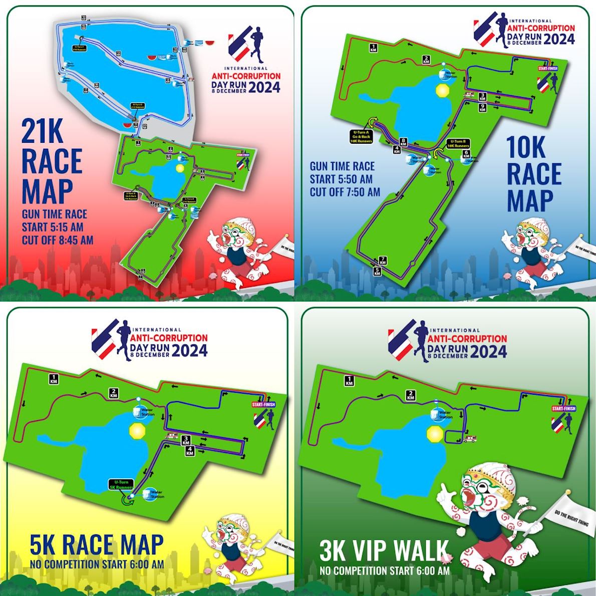 International Anti-Corruption Day Run Route Map