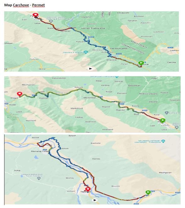 International Ultra Trail Vjosa Wild River  Mappa del percorso