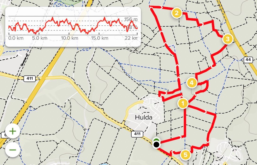 Israel Beaujolais Race Mappa del percorso