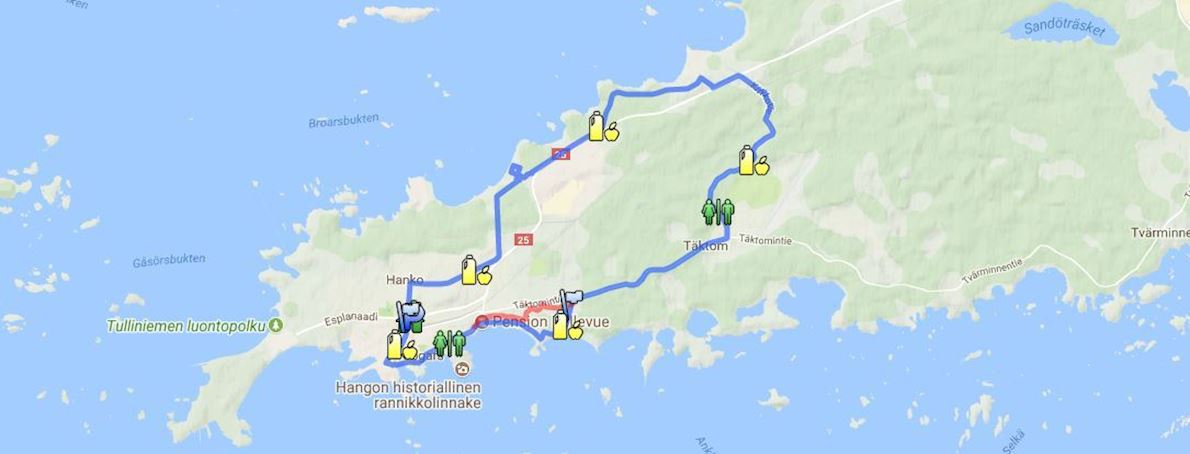 Itämeri Maraton Route Map