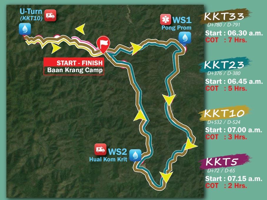 Wild Race Kaeng Krachan Trail of Sound Route Map