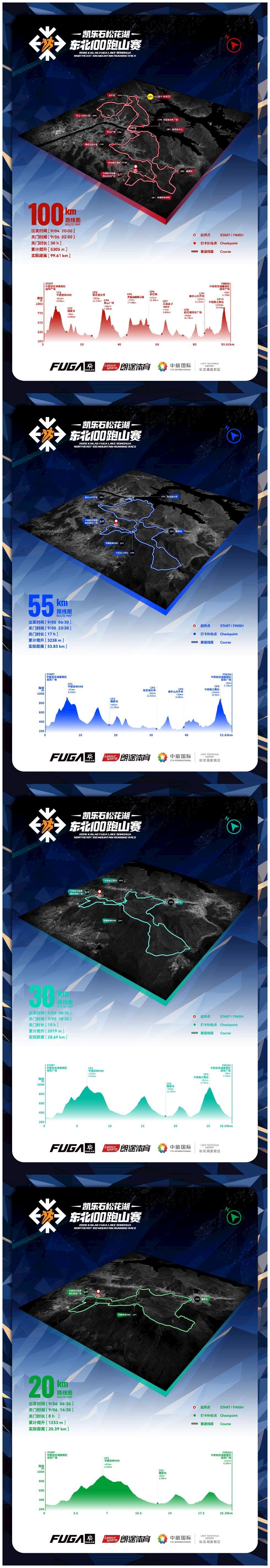KAILAS Northeast 100 Lake Songhua Mountain Running Race Mappa del percorso