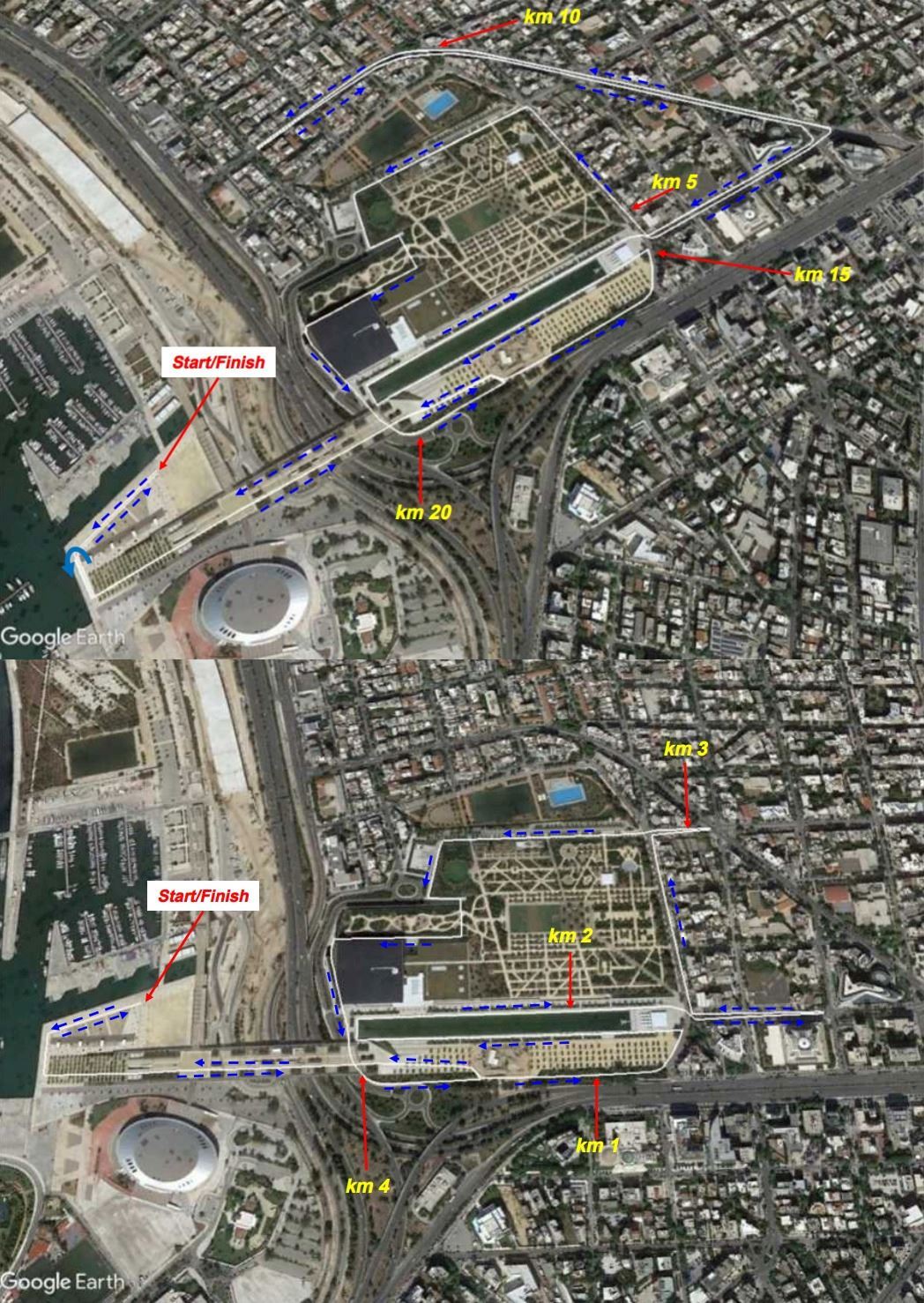 Kallithea Half Marathon Route Map