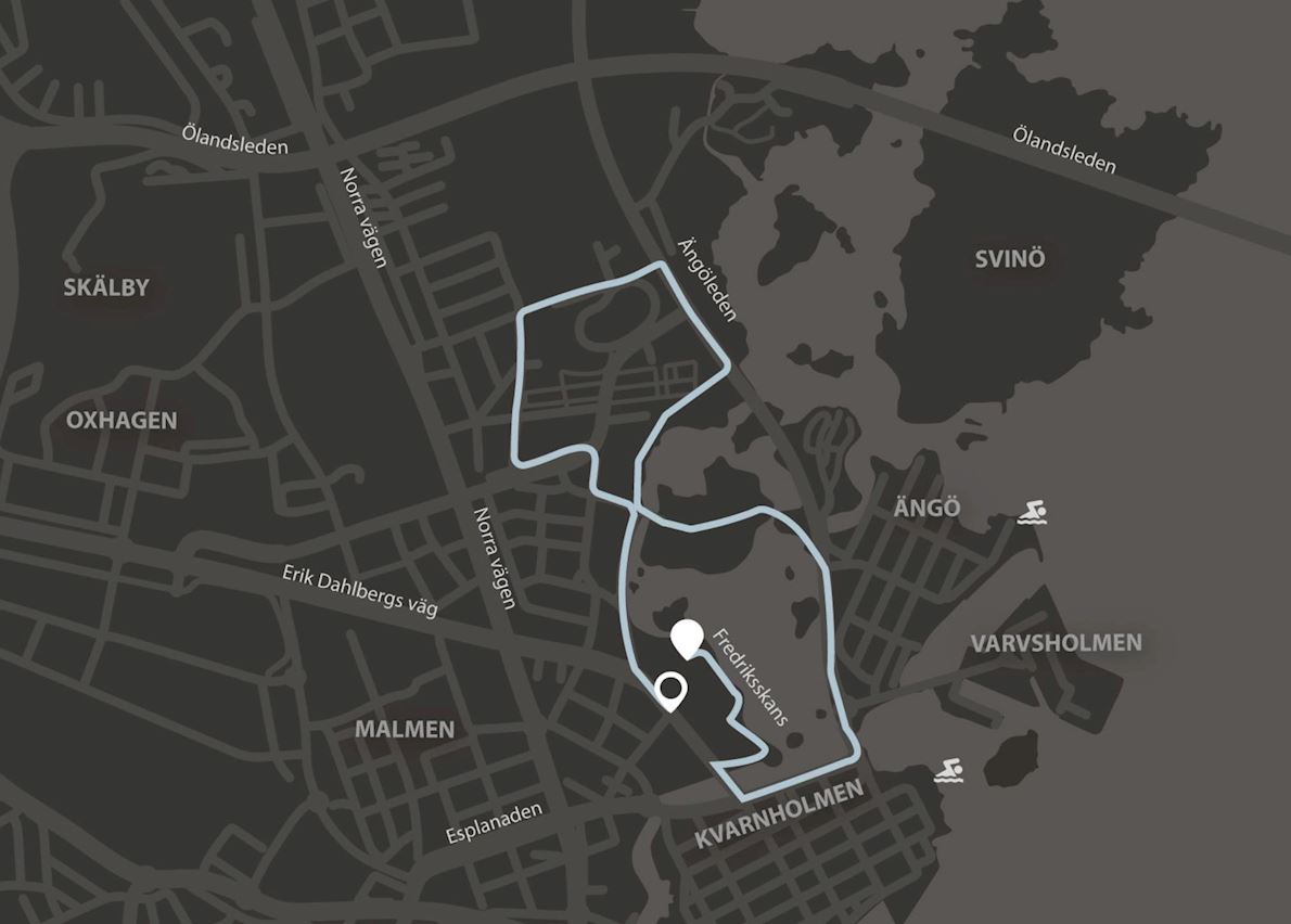 Sylvesterloppet Kalmar Route Map