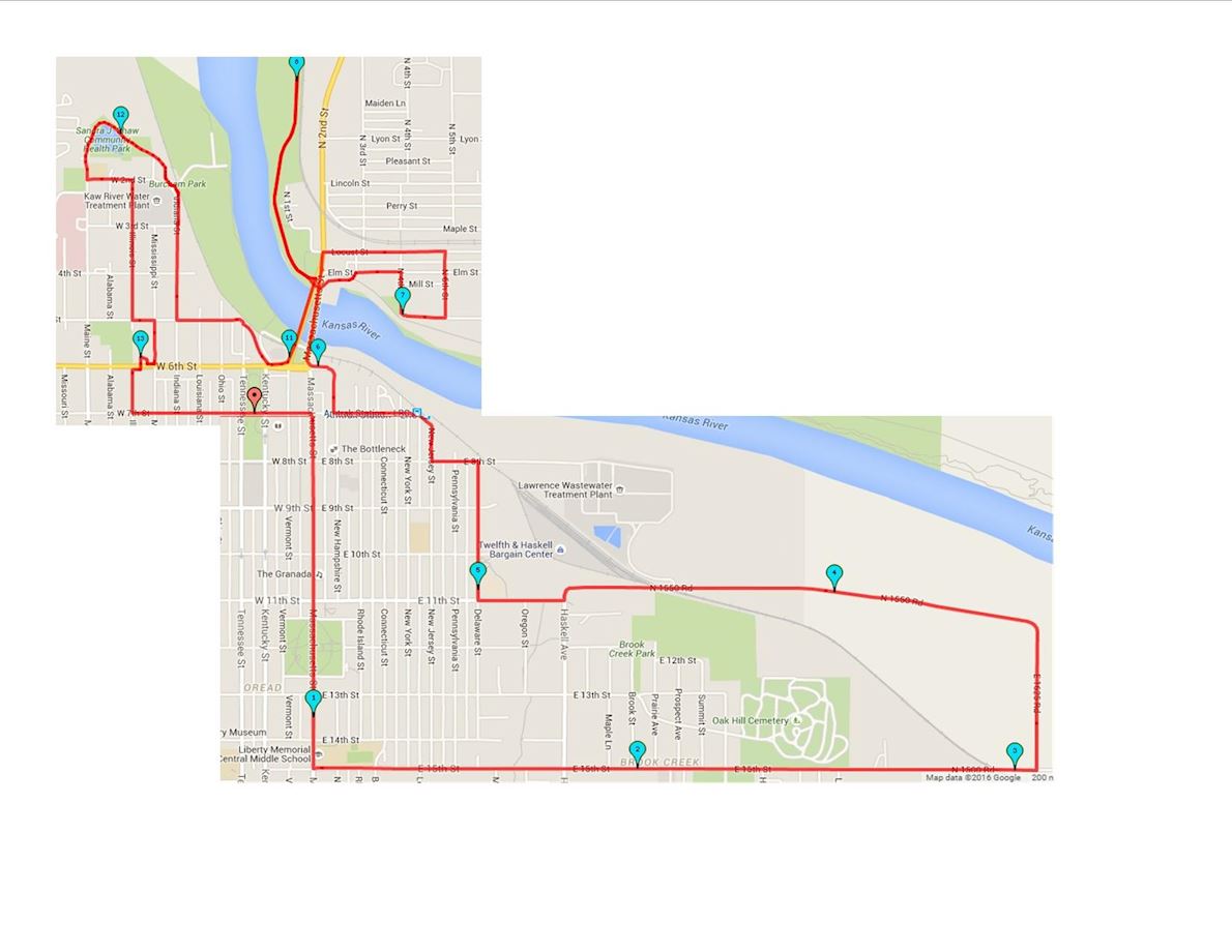 Kansas Half Marathon Route Map