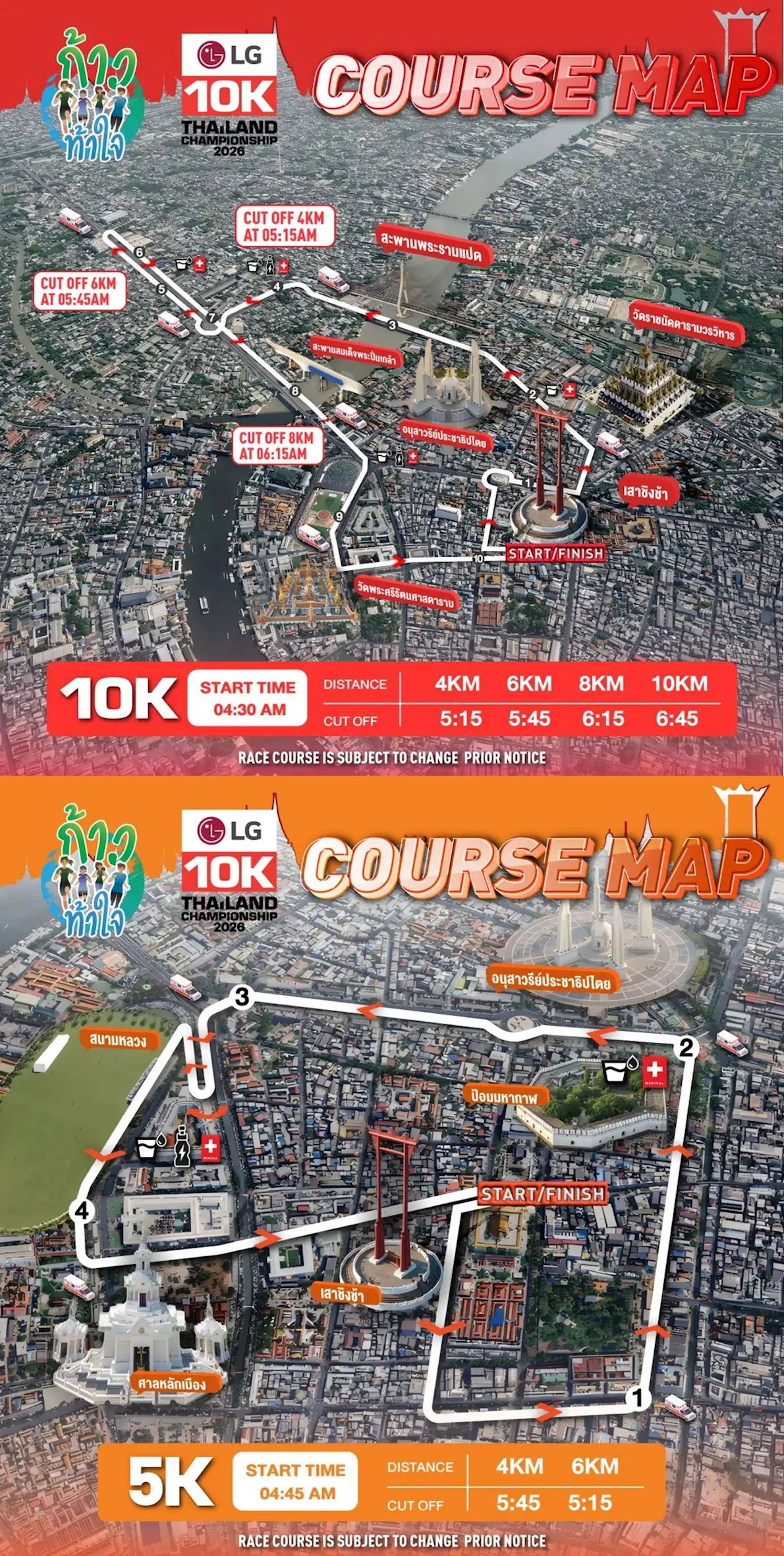 Kaotajai 10K Thailand Championship presented by LG 路线图