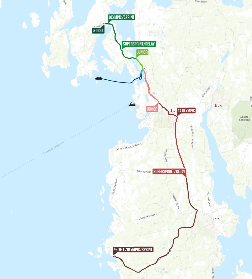 Käringsund Triathlon Route Map