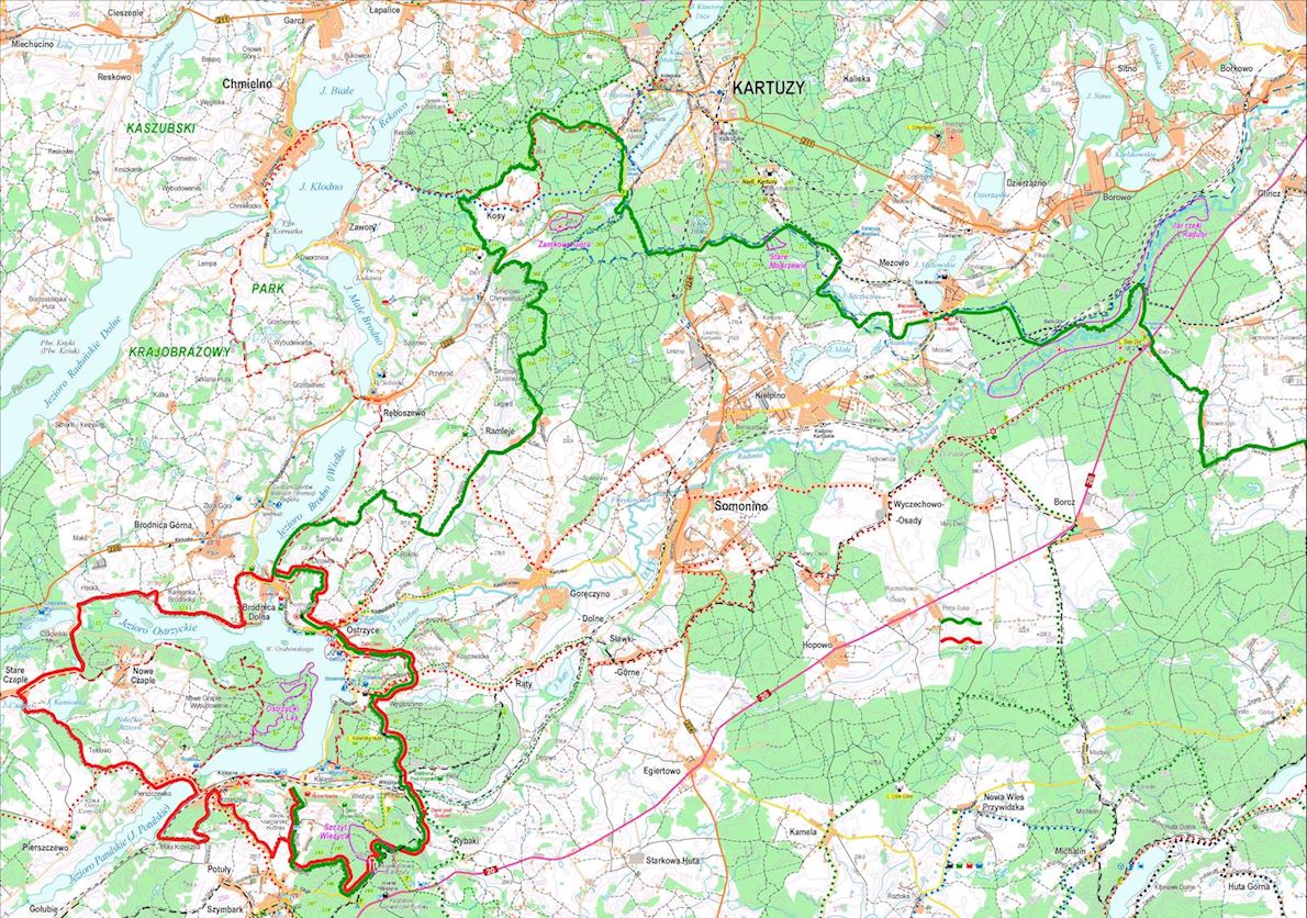 Ultramarathon Kaszubska Poniewierka Mappa del percorso