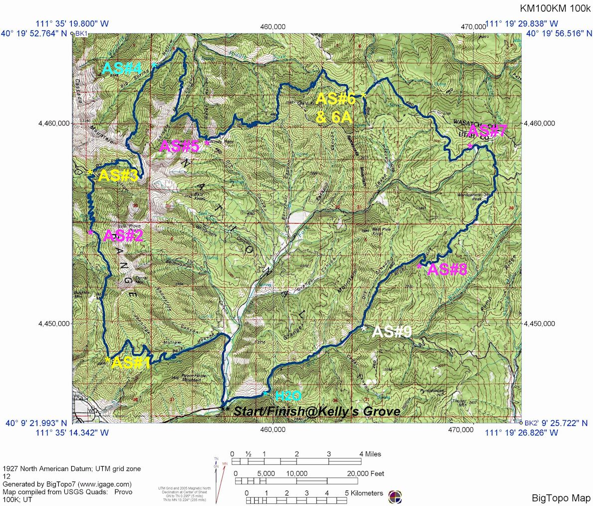Kat'cina Mosa 100K Mountain Challenge Run Mappa del percorso