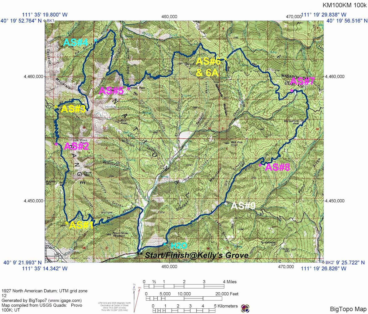 Kat'cina Mosa 100K Mountain Challenge Run 路线图