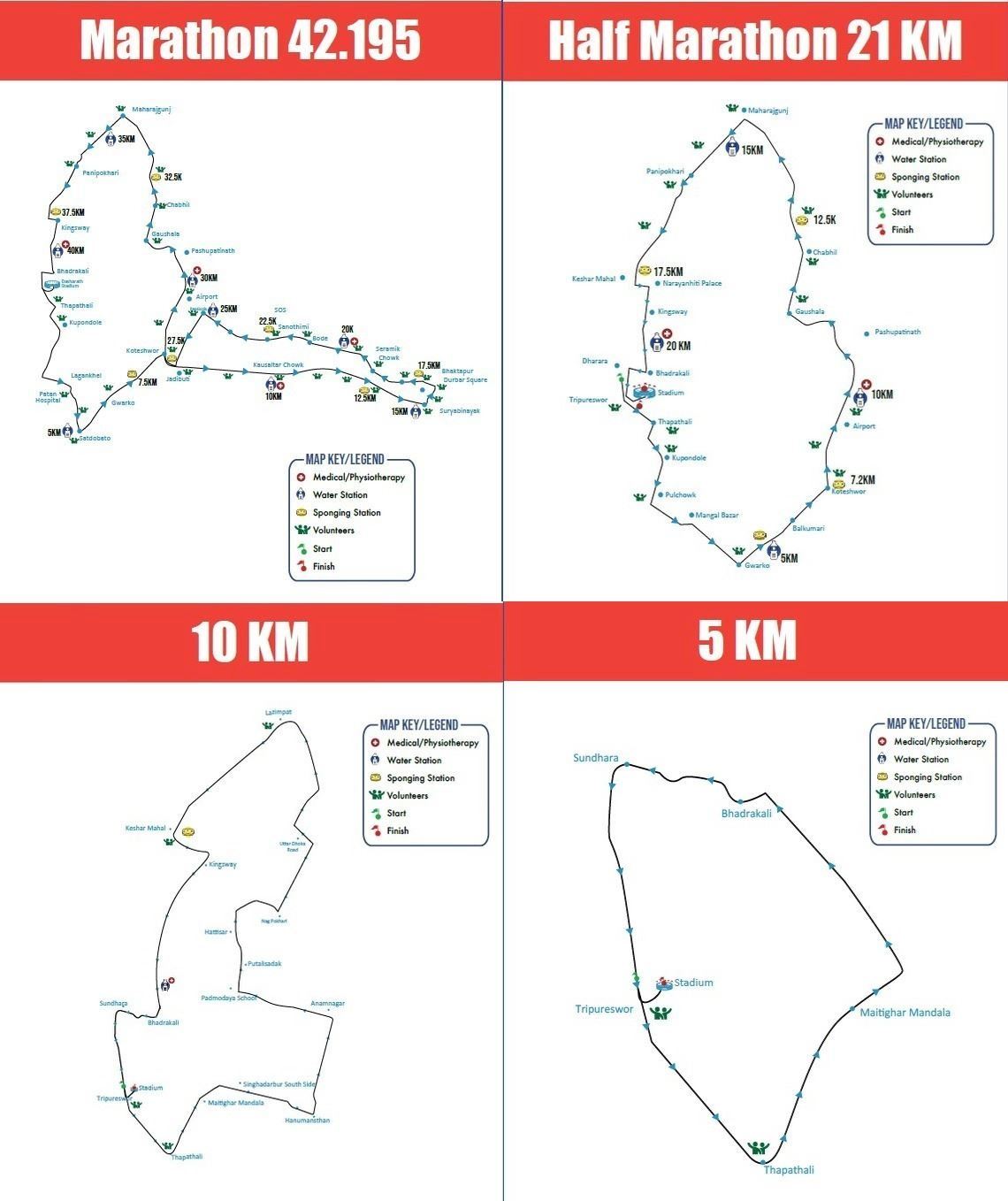 Kathmandu Marathon  路线图