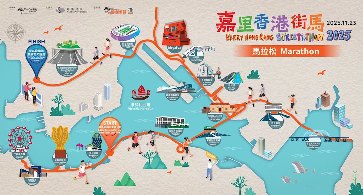 Kerry Hong Kong Streetathon Mappa del percorso