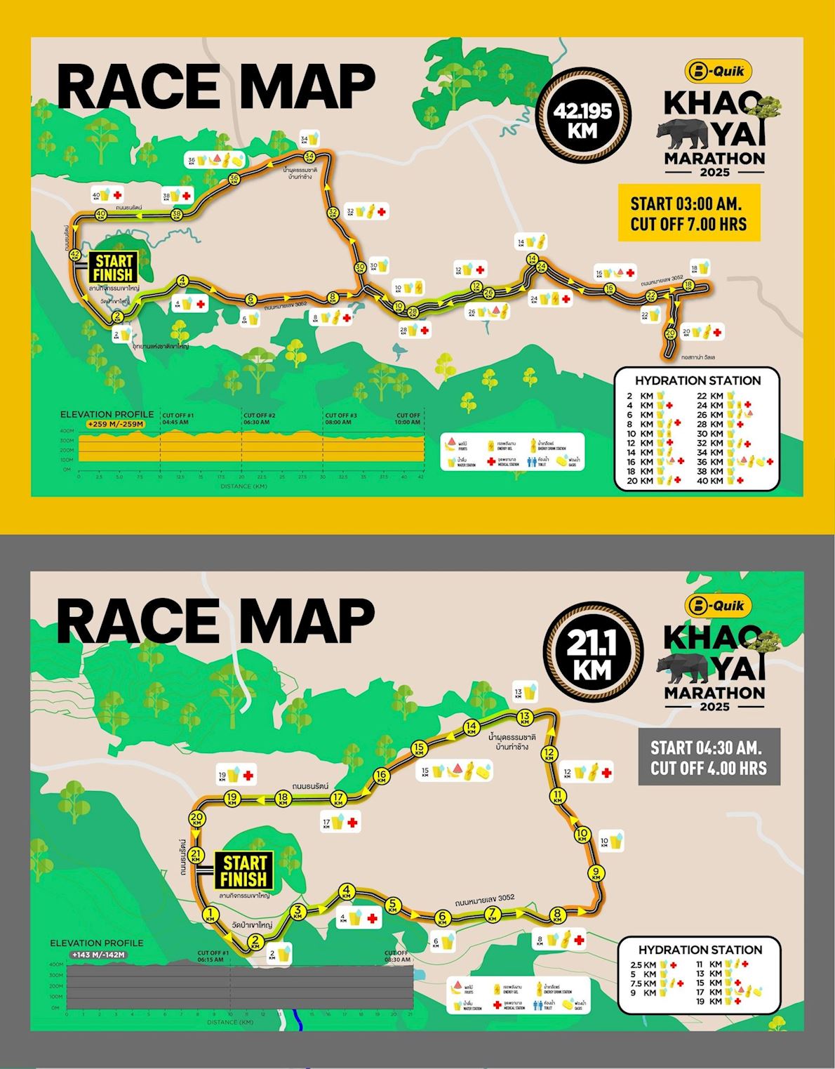 Khao Yai Marathon MAPA DEL RECORRIDO DE