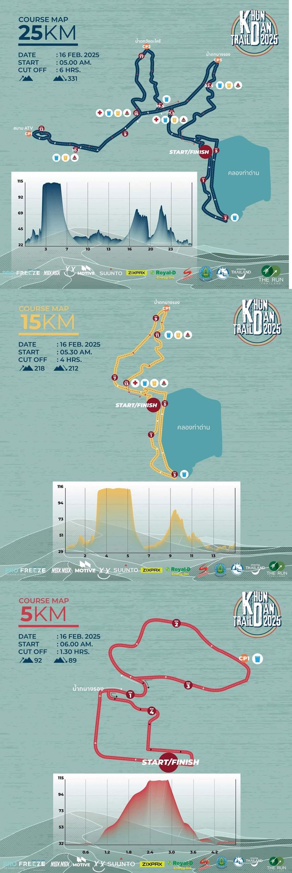 Khun Dan Trail Mappa del percorso