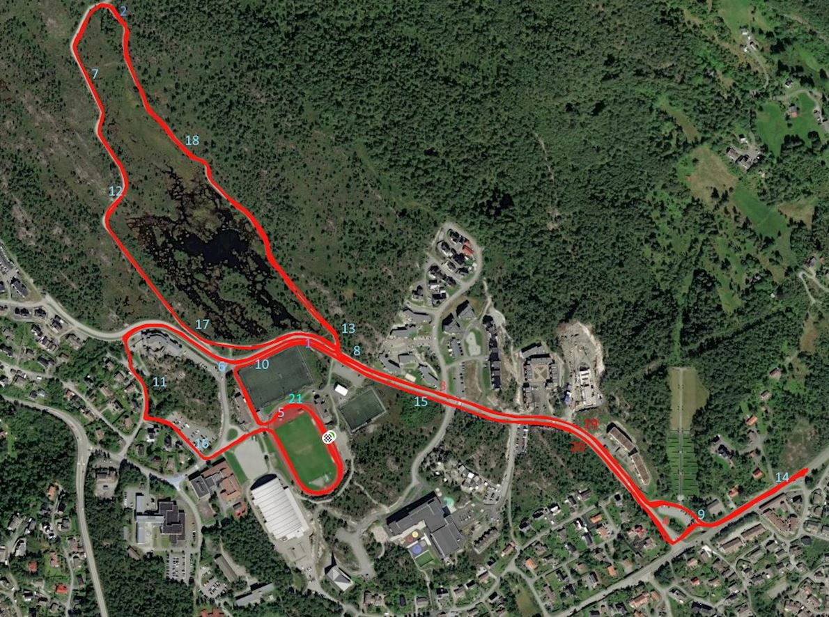 Knarvikmila - The Great Fjord Run Route Map