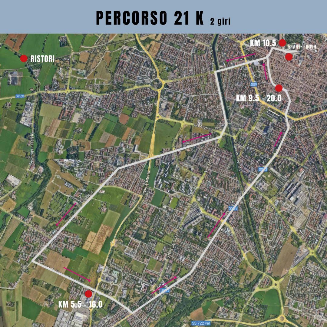 La 21 di Reggio Emilia MAPA DEL RECORRIDO DE