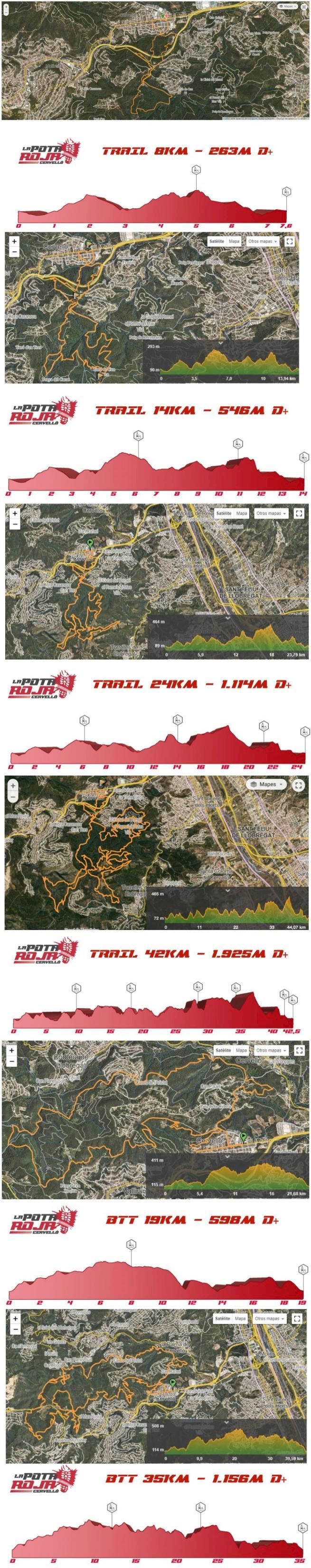 La Pota-Roja Cervelló Route Map