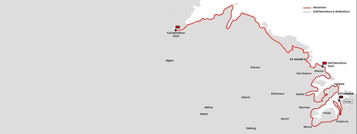 La Valette Marathon 路线图