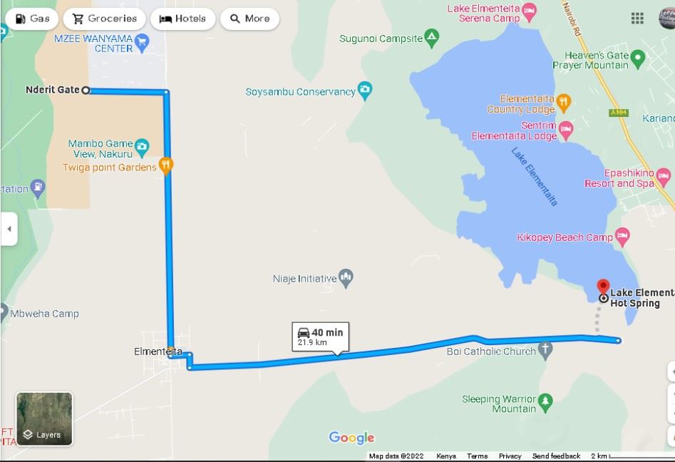 Lake 2 Lake Marathon Kenya Routenkarte