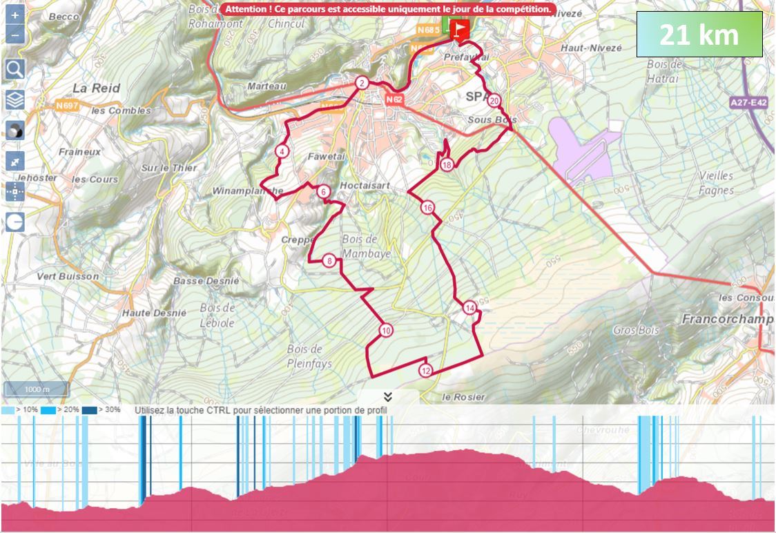 Lampiris Cretes De Spa Route Map