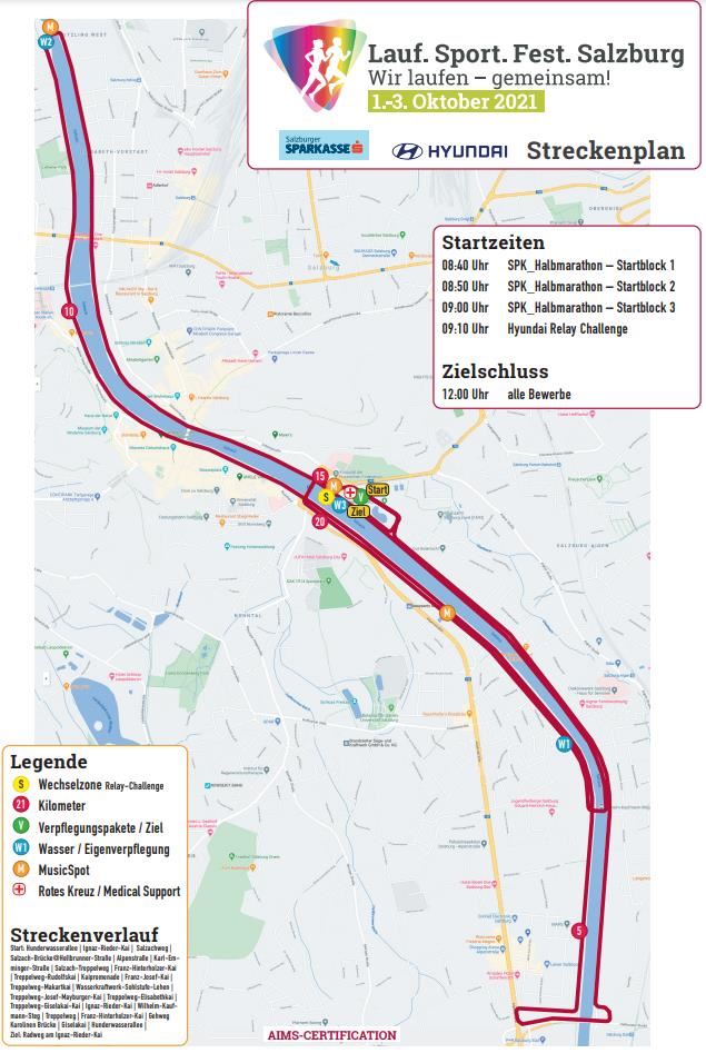 Lauf.Sport.Fest.Salzburg Route Map