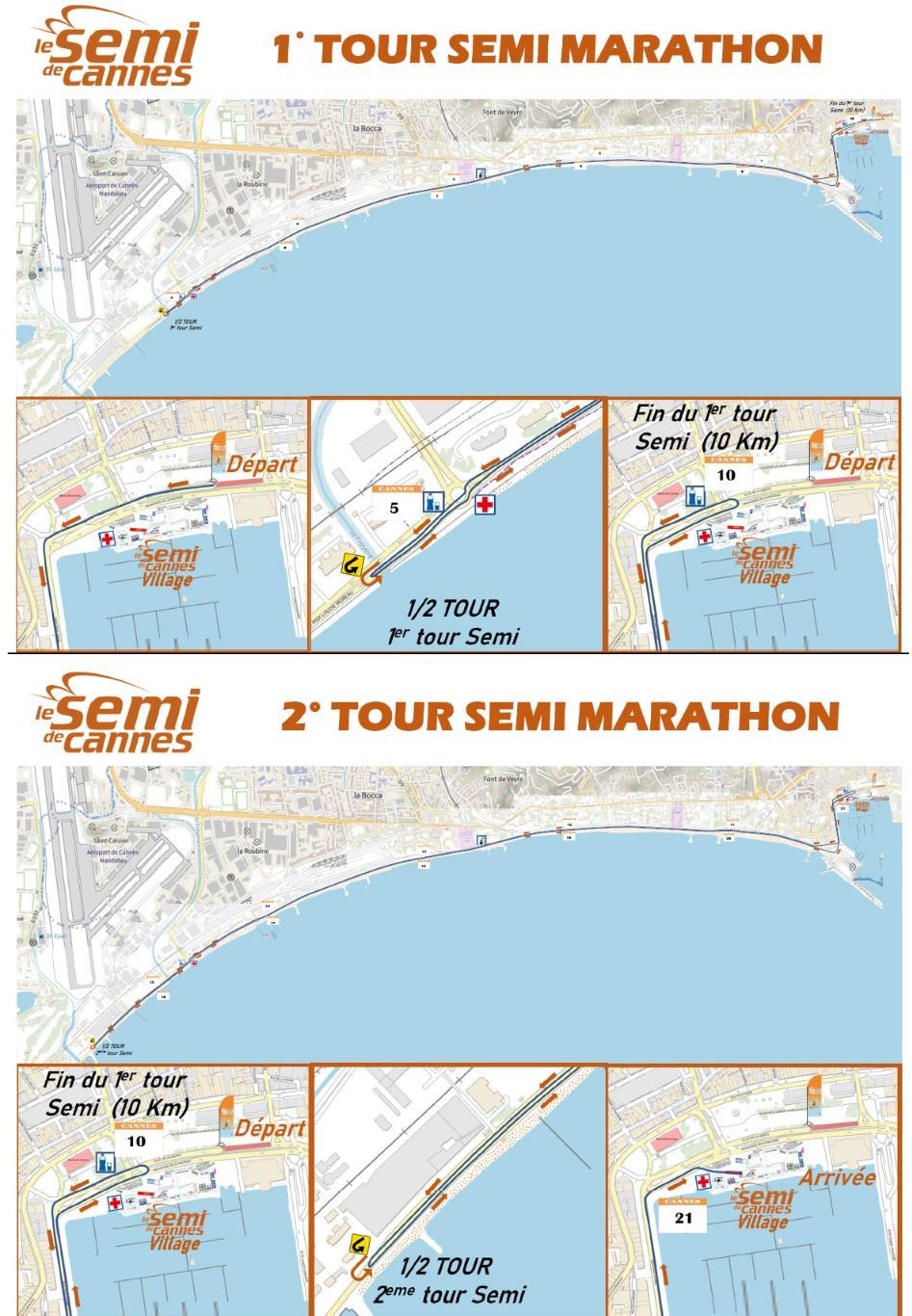 Cannes Half Marathon MAPA DEL RECORRIDO DE