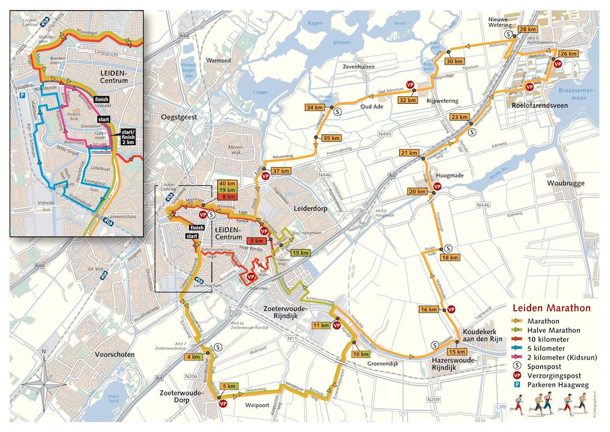 Leiden Marathon  Route Map