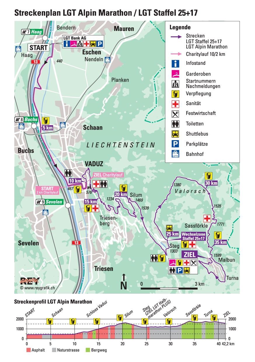 LGT Alpin Marathon Mappa del percorso