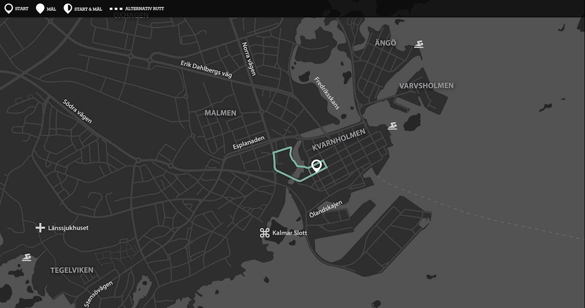 Lilla Atea Kalmarmilen Mappa del percorso