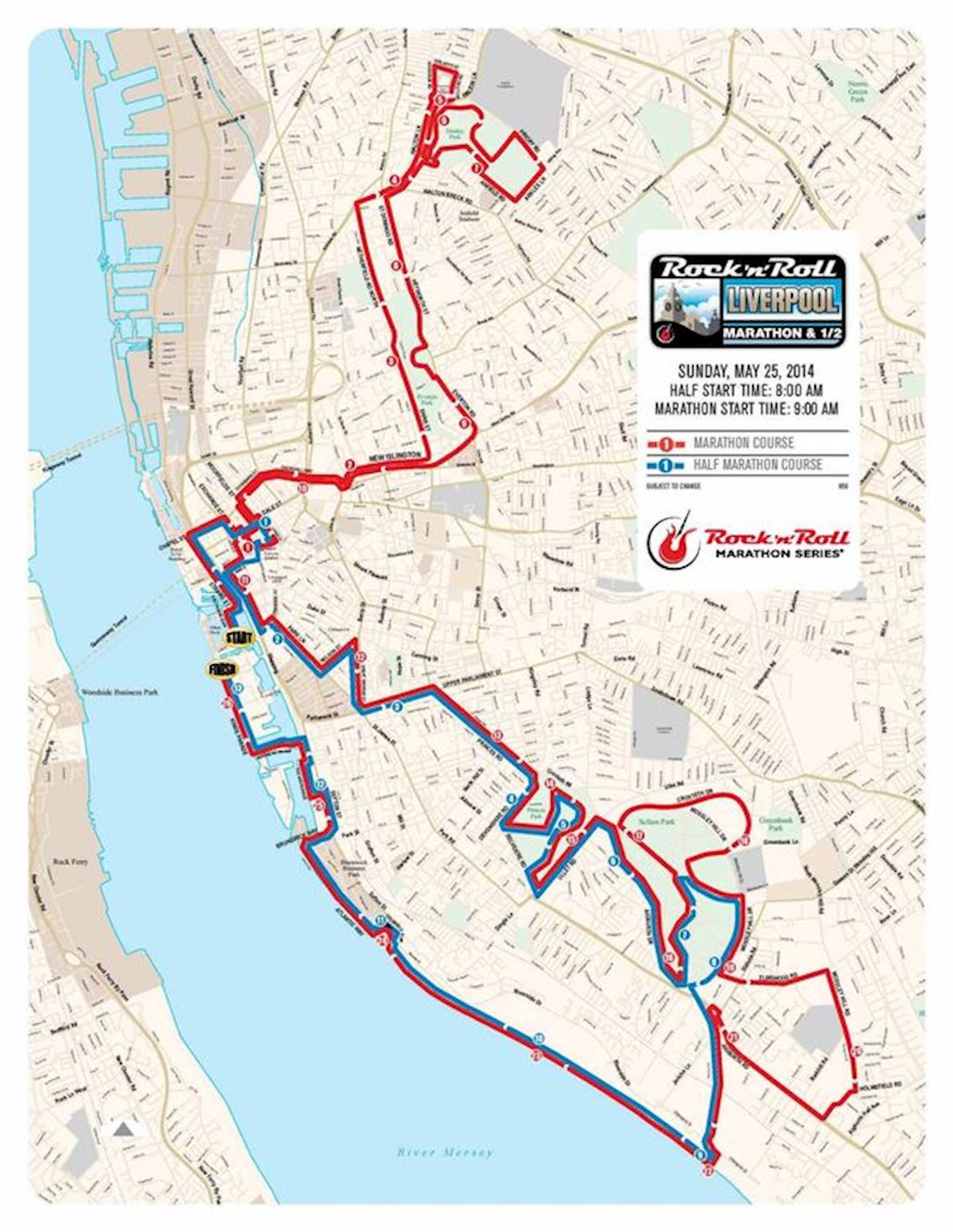 Rock ‘n’ Roll Liverpool Route Map