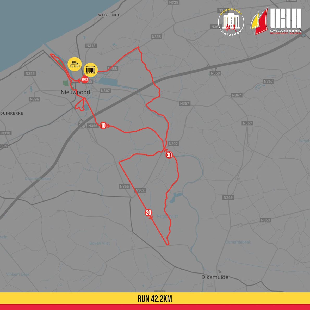Long Course Weekend Belgium Route Map