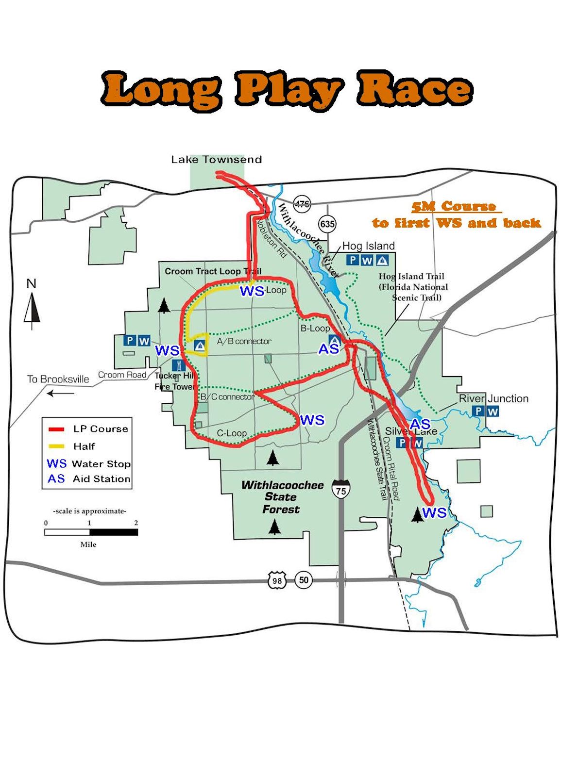 Long Play Trail Run Route Map