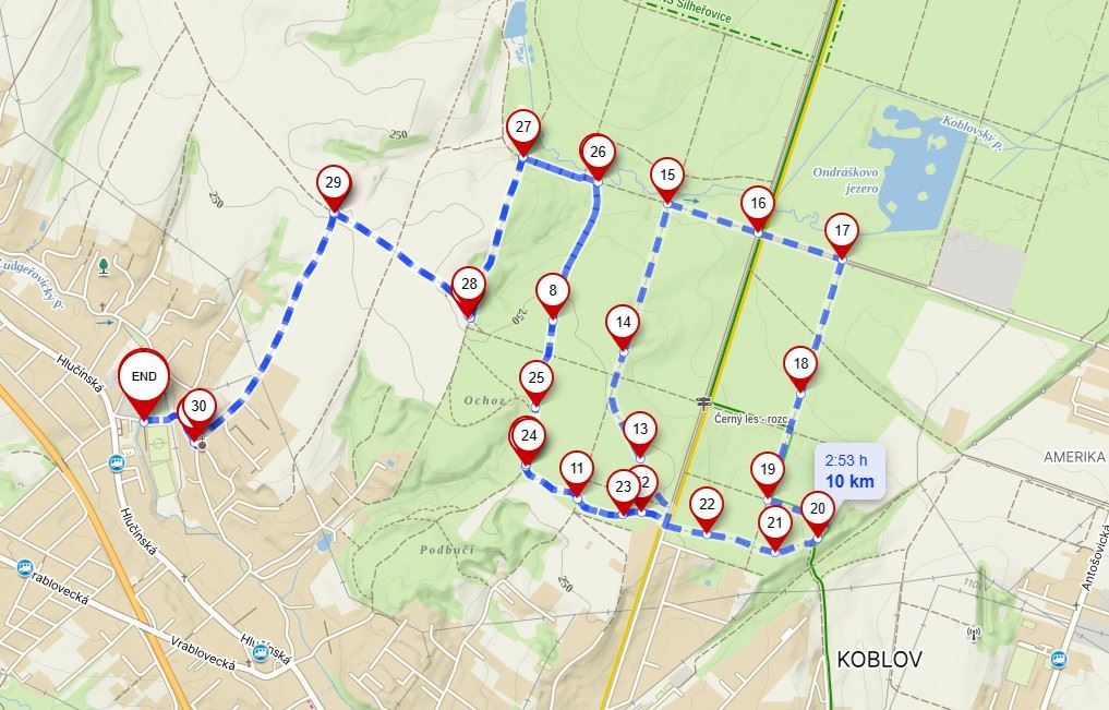 Ludgeřovický kros 路线图