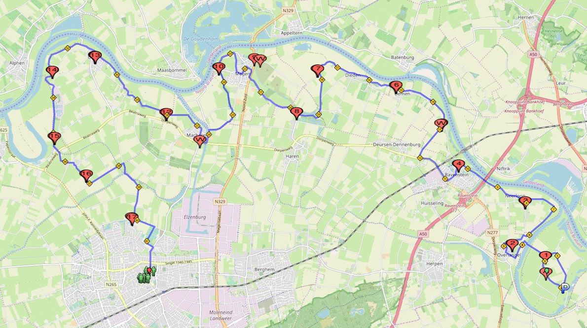 De Maasdijk Mappa del percorso