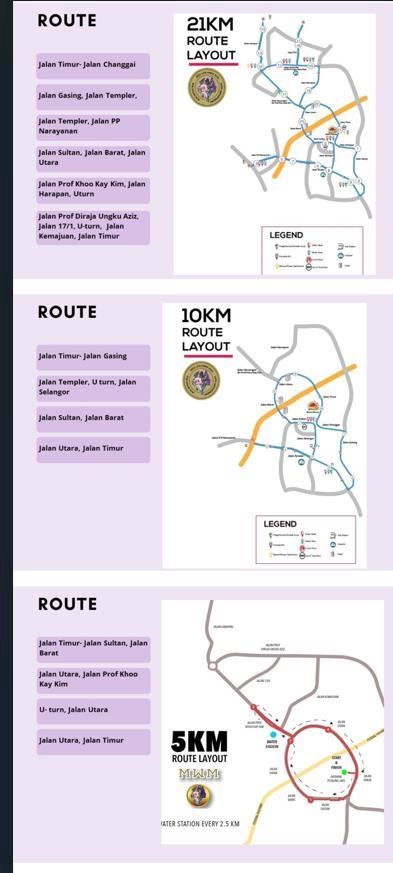 Malaysia Women Marathon MAPA DEL RECORRIDO DE