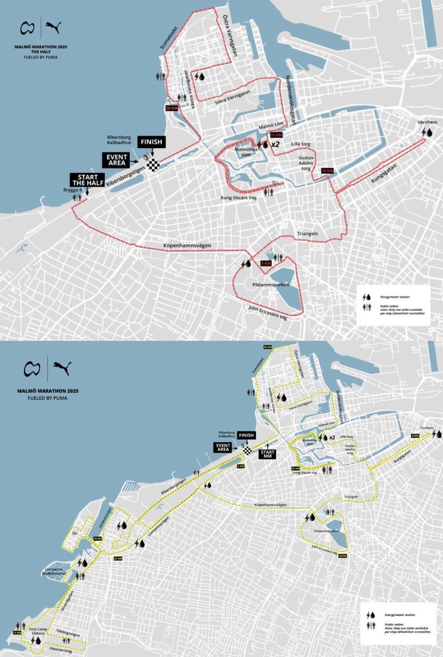Malmö Marathon Route Map