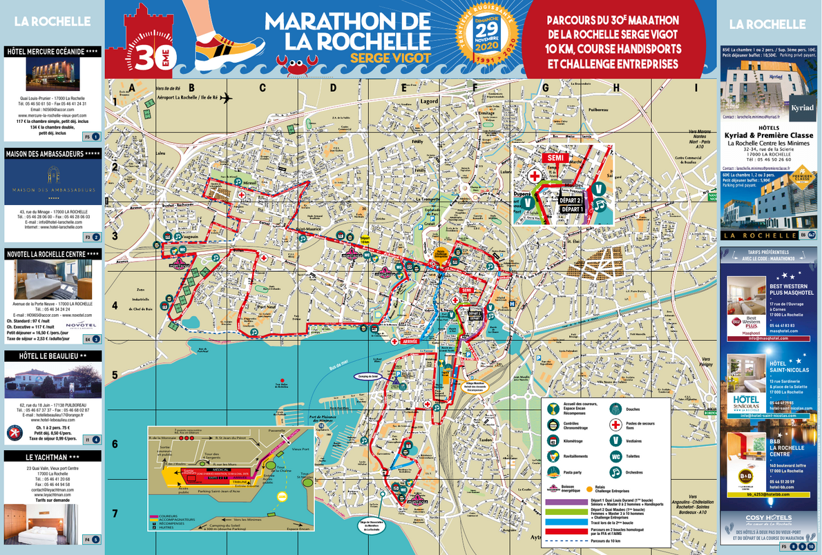 Marathon de La Rochelle MAPA DEL RECORRIDO DE