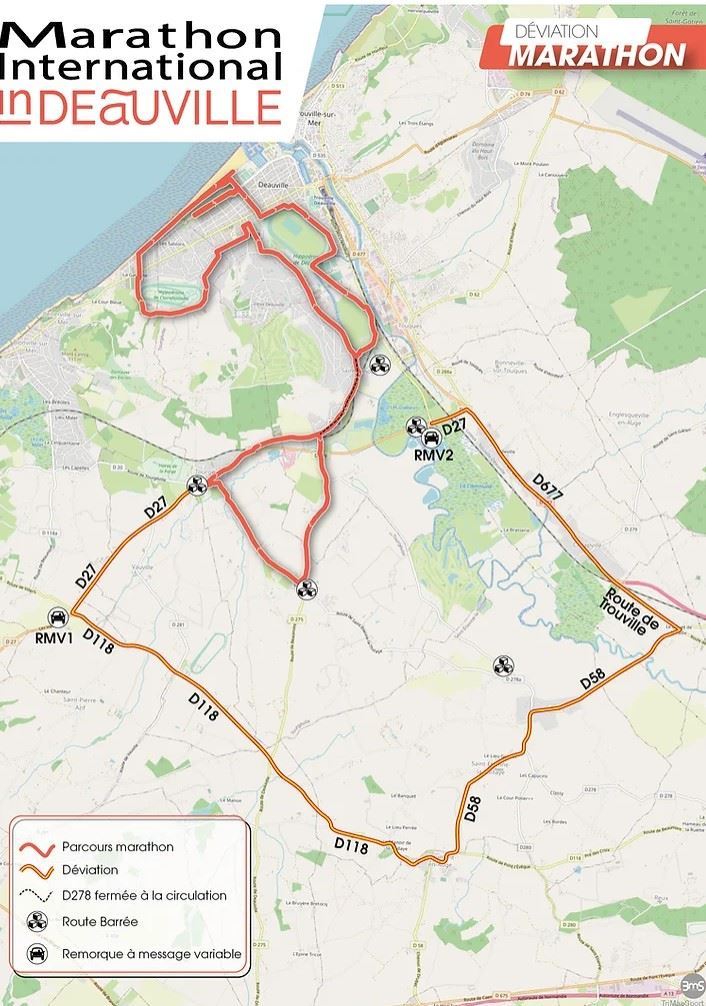 Deauville International Marathon MAPA DEL RECORRIDO DE